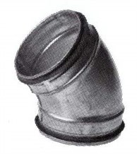 Ventböj 45 grader dim 125mm